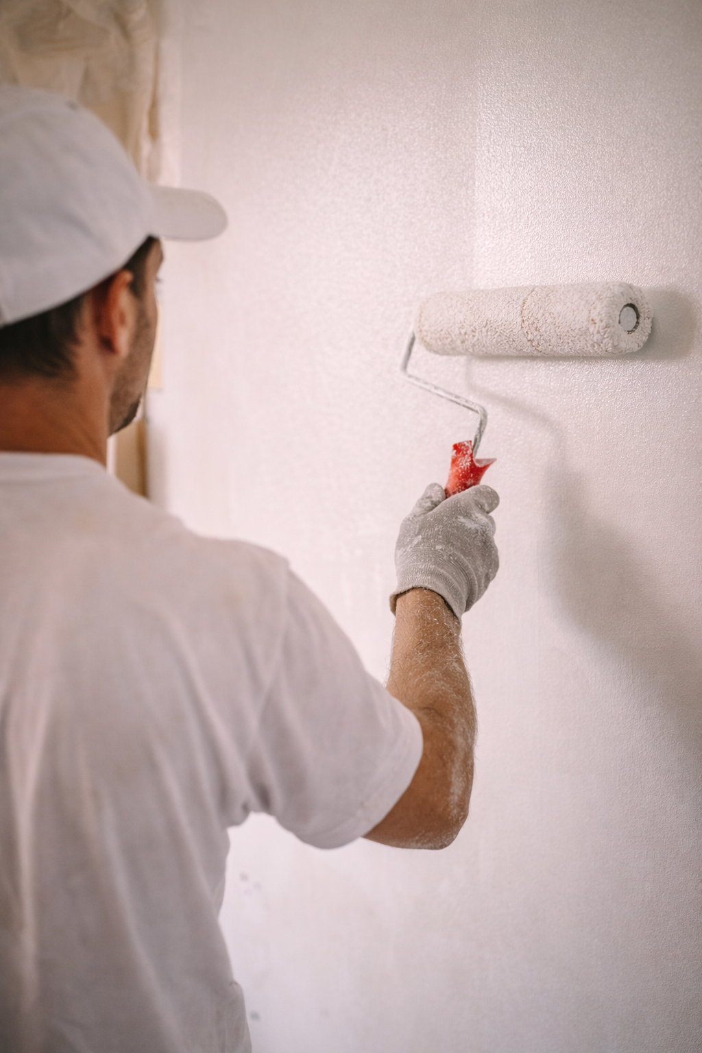 Artisan peintre — finition murale au rouleau