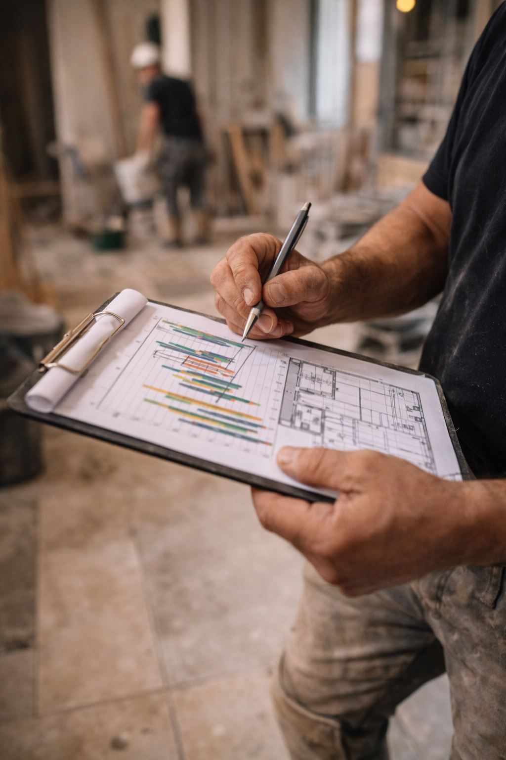 Conducteur de travaux — suivi planning et plans d'exécution